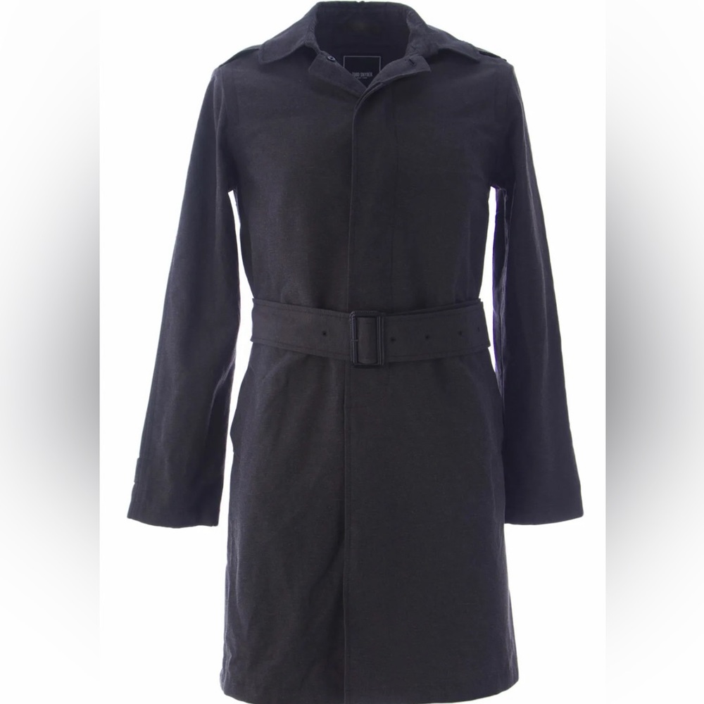 TODD SNYDER Men's Double Face Belted Trench Coat